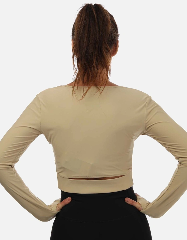 Womens Active Long Sleeve Crop Top