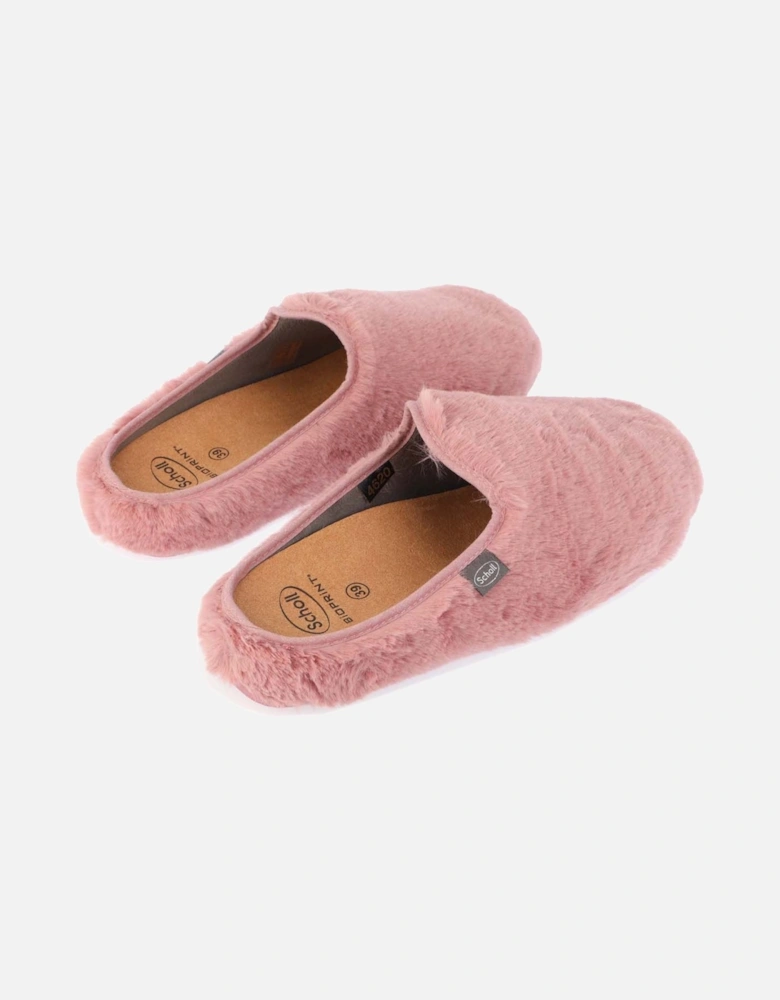 Womens Maddy Faux Fur Mule Slippers