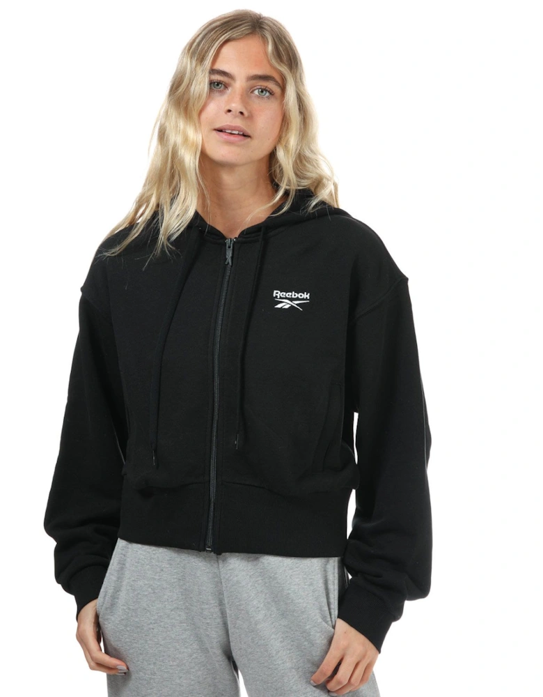 Womens Classics Small Logo Zip Hoody