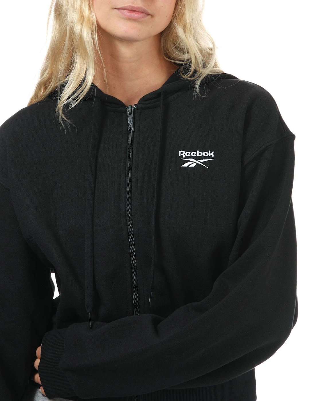 Womens Classics Small Logo Zip Hoody