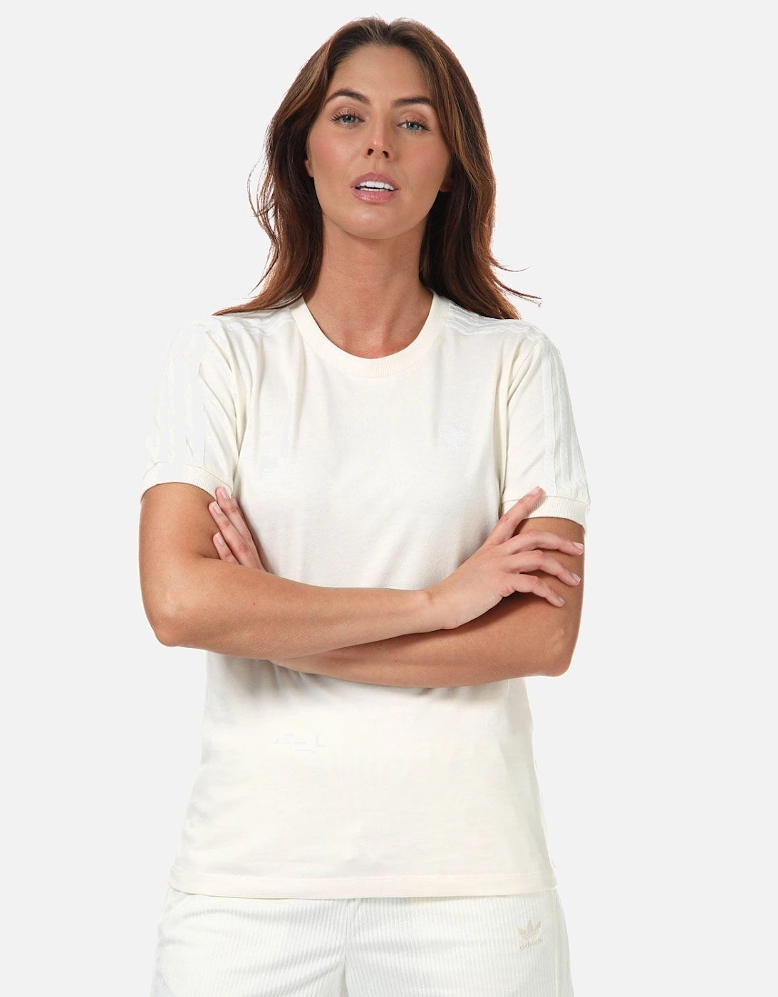 Womens Adicolor Classics 3-Stripes T-Shirt, 7 of 6