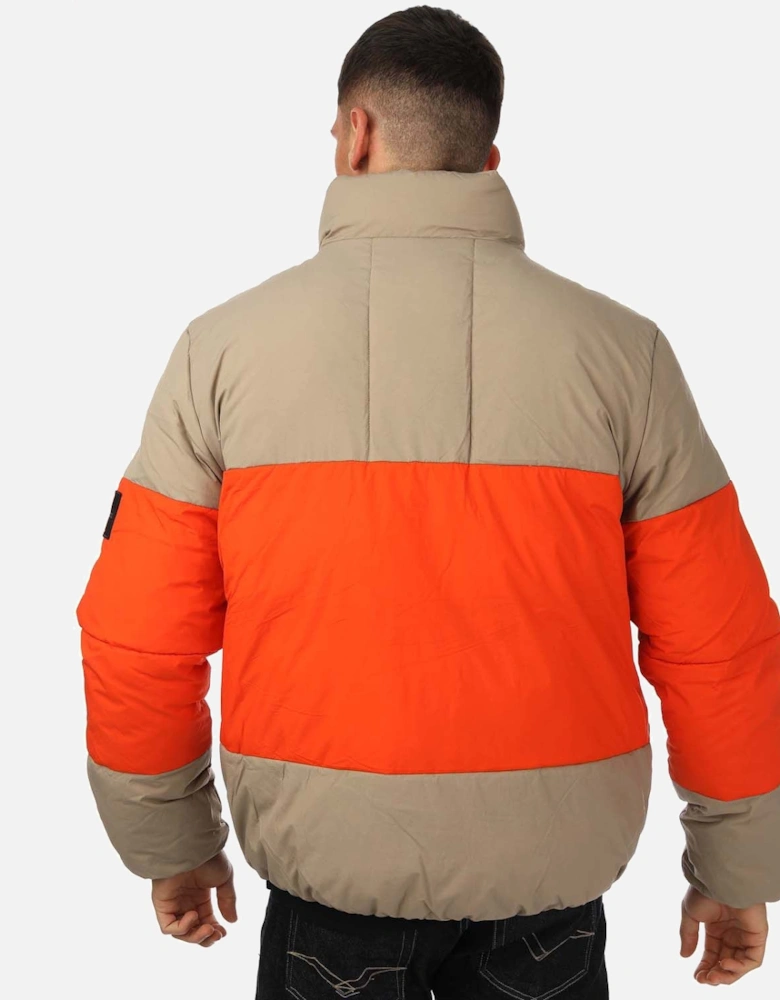 Mens Colour Block Puffer Jacket