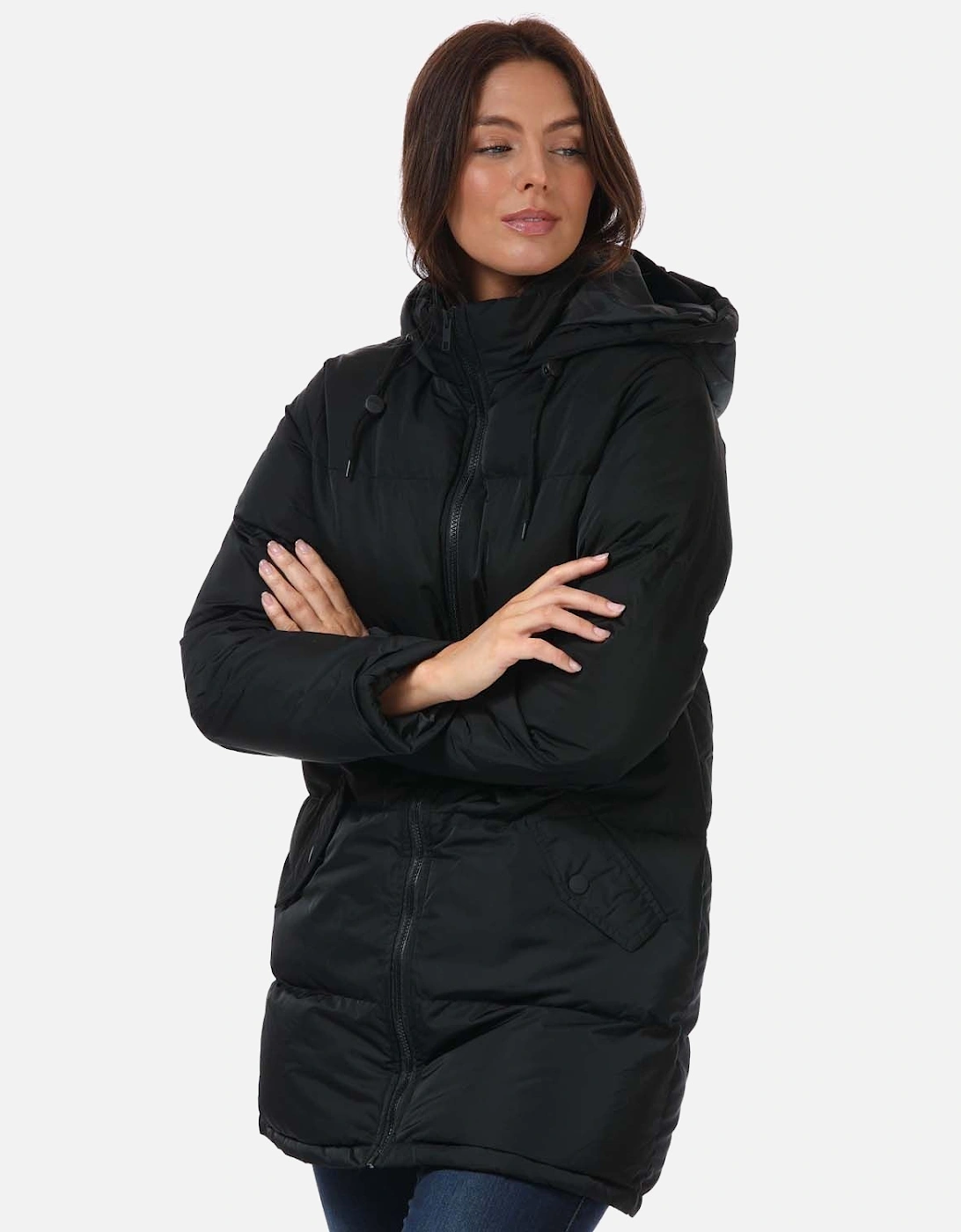 Womens Cello Long Padded Jacket, 7 of 6