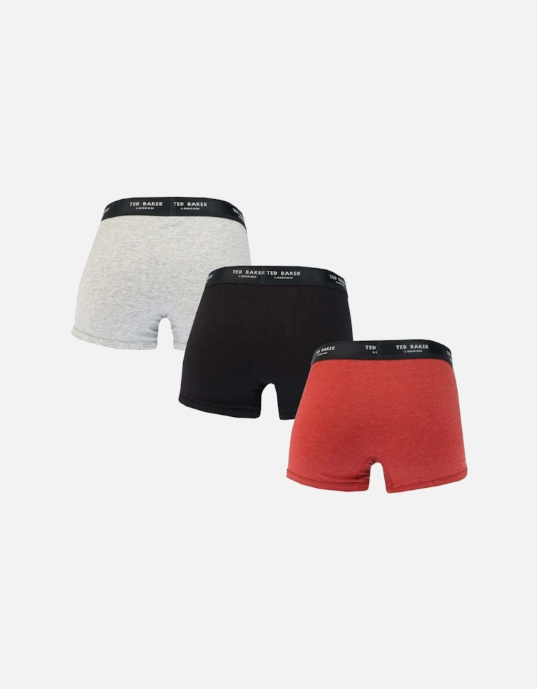 Mens 3-Pack Cotton Boxers - Mens 3-Pack Trunks - Mens Three Pack Cotton Fashion Trunk