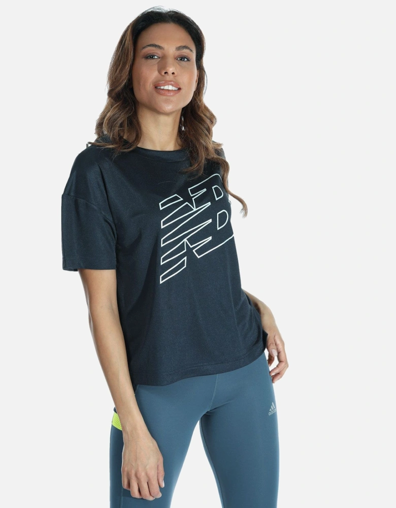 Womens Achiever Mesh Graphic T-Shirt