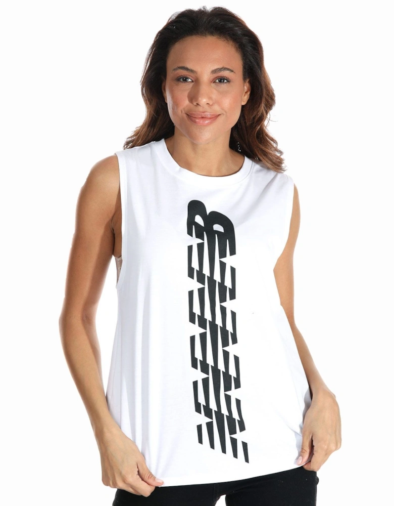 Womens Relentless Cinched Back Graphic Tank Top