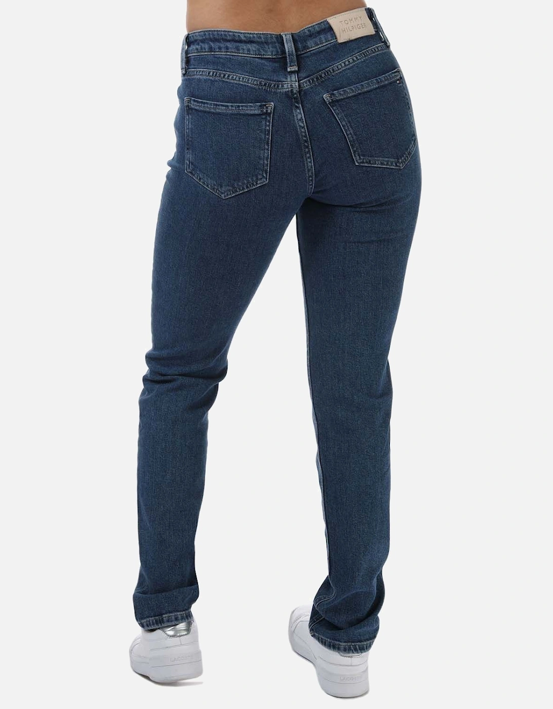 Womens Rome Mid Rise Straight Jeans
