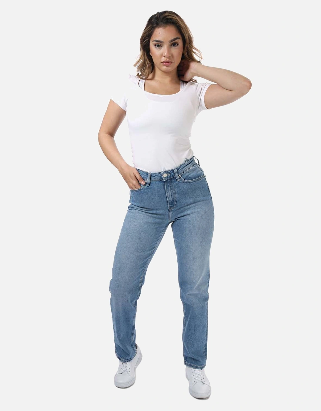 Womens High Rise Classic Jeans