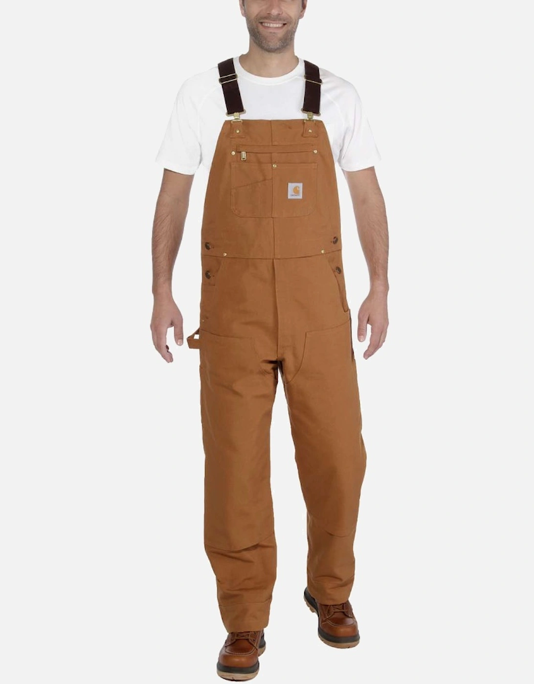 Carhartt Mens Cotton Triple Stitched Durable Bib Overalls, 3 of 2