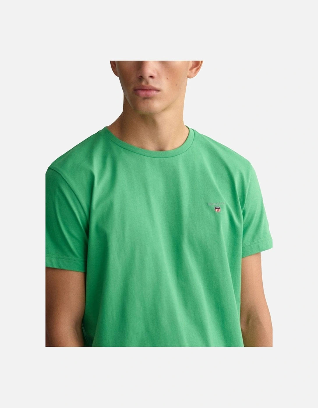 Regular Fit Short Sleeve T Shirt Mid Green