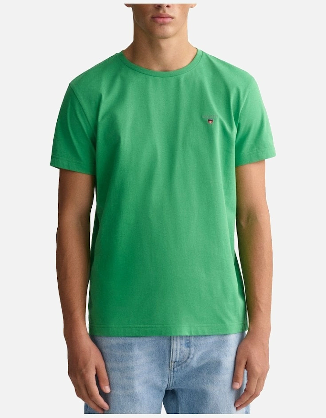 Regular Fit Short Sleeve T Shirt Mid Green, 4 of 3