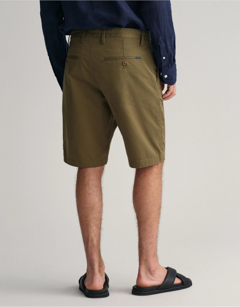 Relaxed Twill Shorts in Green