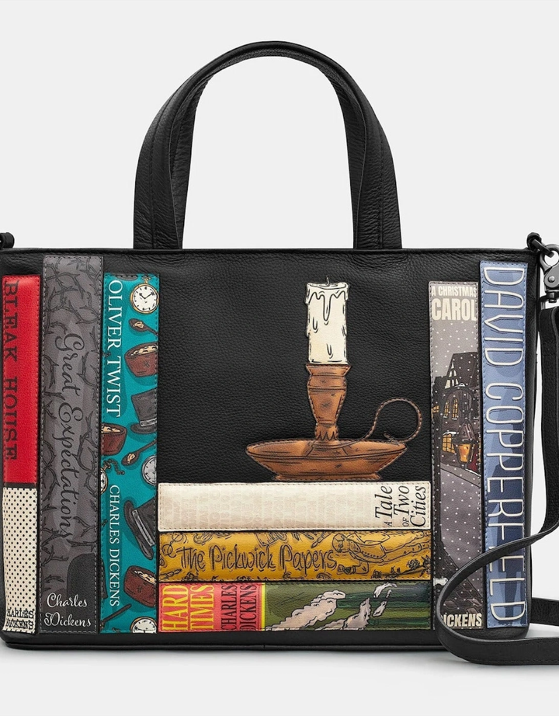 Black Charles Dickens Bookworm Multiway Grab Bag, 5 of 4