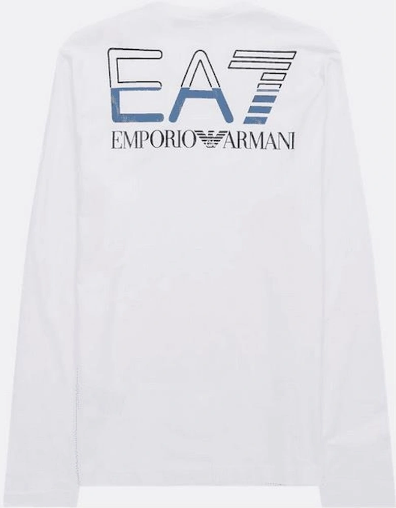 Cotton Printed Rear Logo White T-Shirt