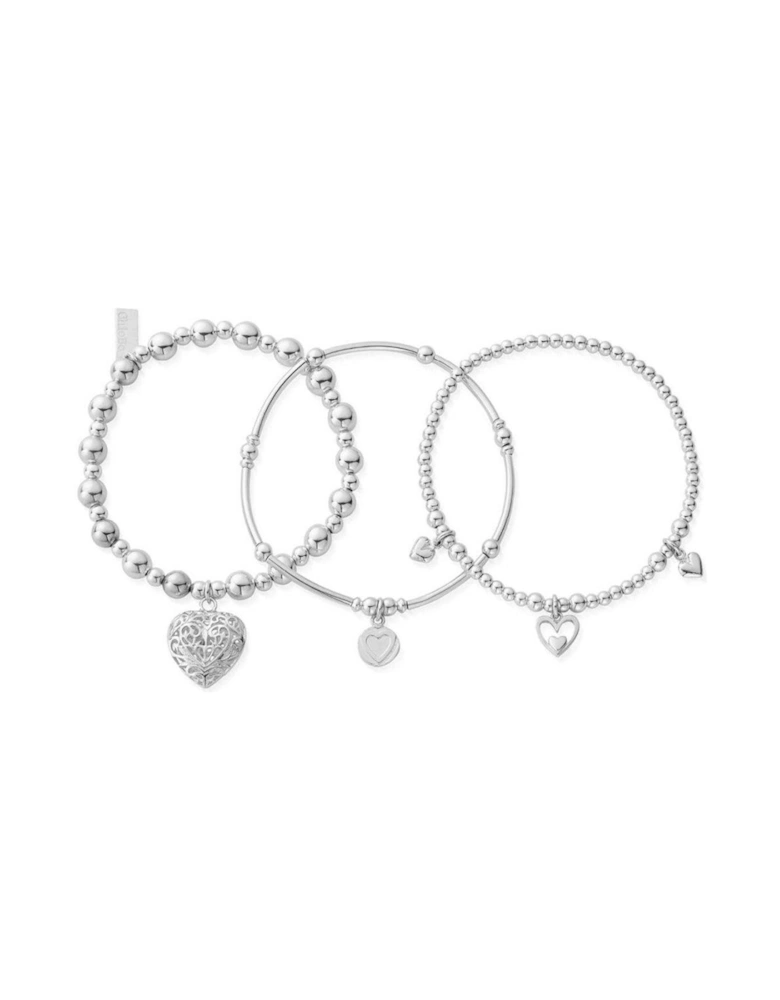 Sterling Silver Compassion Set Of 3 Love