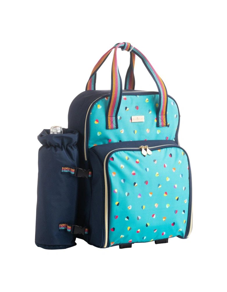 Confetti Mini - Insulated 2 Person Filled Picnic Backpack Set with Bottle Holder (16L)