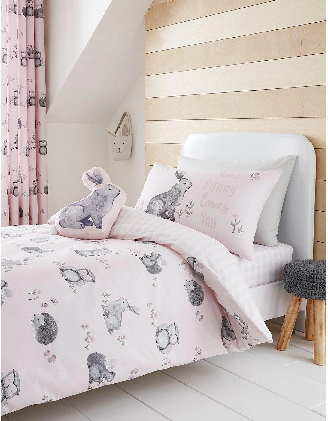 Woodland Friends Easy Care Duvet Cover Set - Pink, 2 of 1