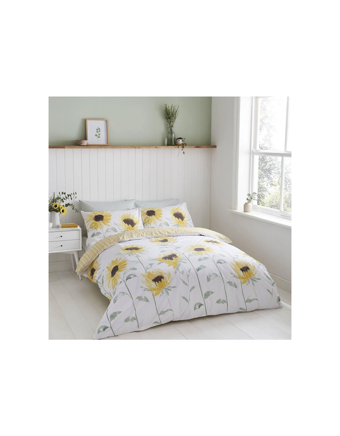 Painted Sunflower Duvet Cover Set - Yellow, 2 of 1