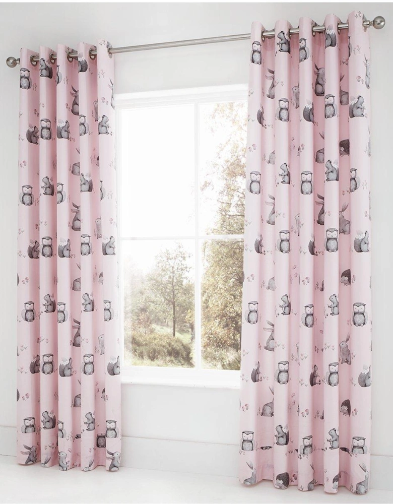Woodland Friends Easy Care Eyelet Lined Curtains