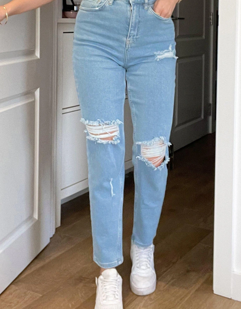 Aubrey Denim High Waist Mom Jeans
