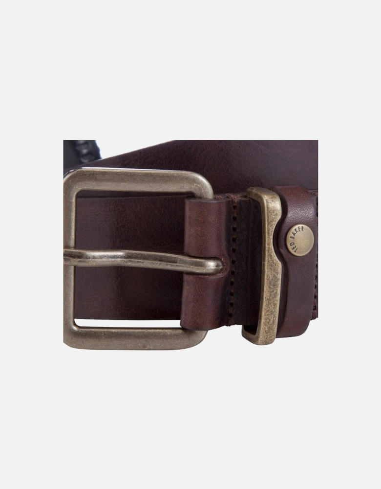 Mens Chocolate Katchup Leather Belt