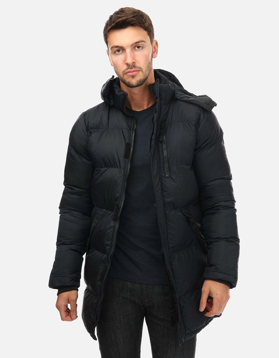 Mens Mentos Long Puffer Jacket, 7 of 6