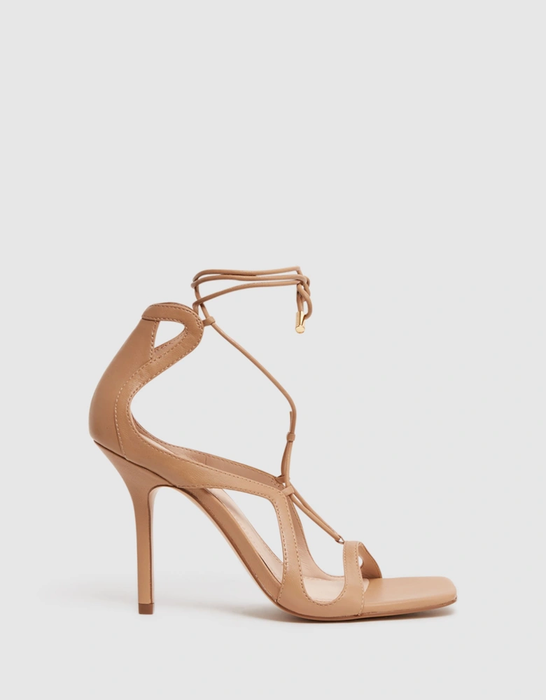 Leather Strappy High Heel Sandals