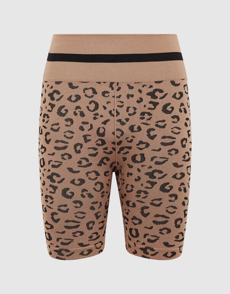 The Upside Leopard Print Spin Shorts