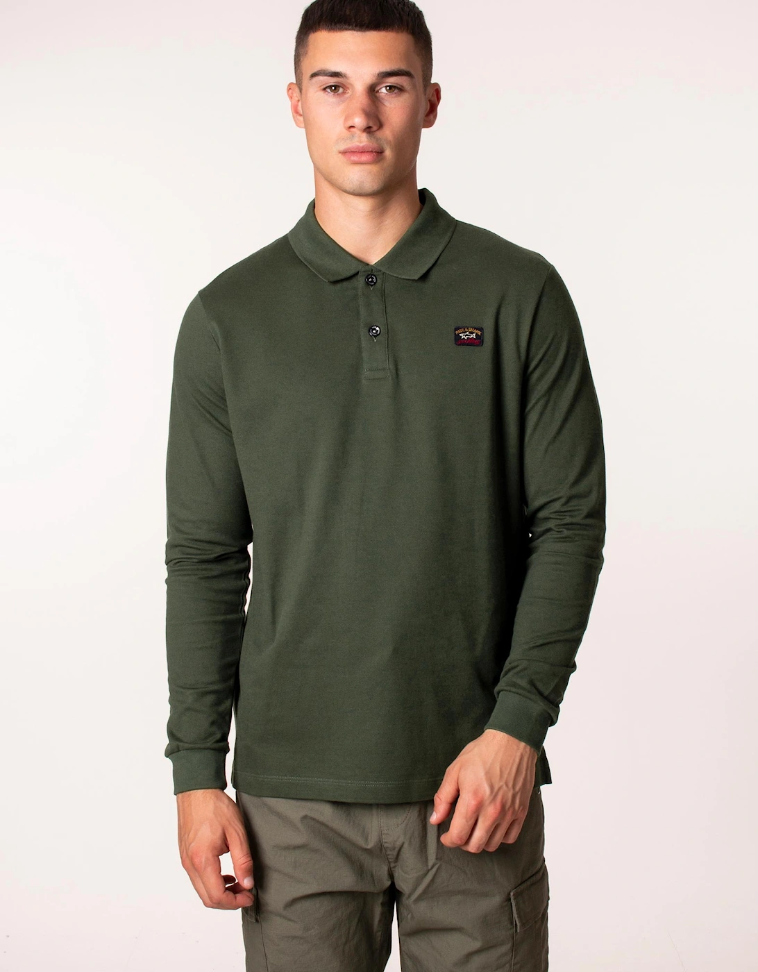 Slim Fit Long Sleeve Polo Shirt, 4 of 3