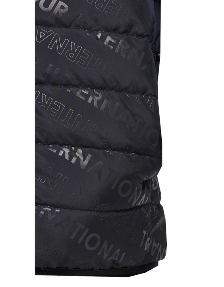 International Boy's Black All Over Print Reed Gilet.