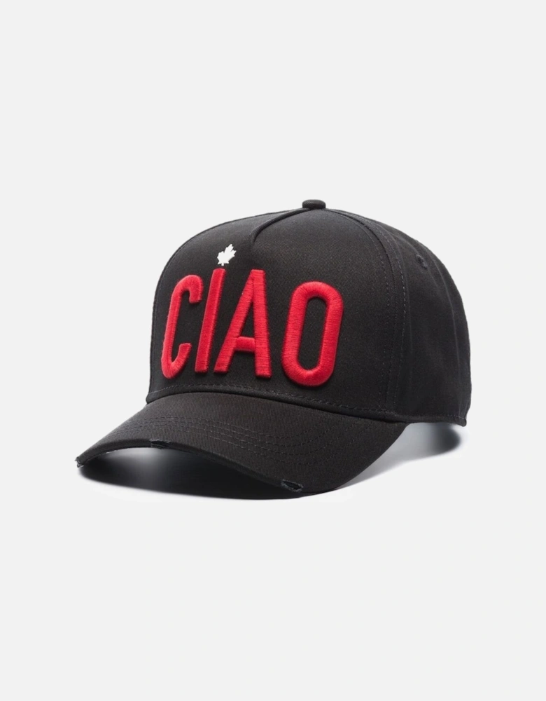 Ciao Logo-embroidered Cap Black