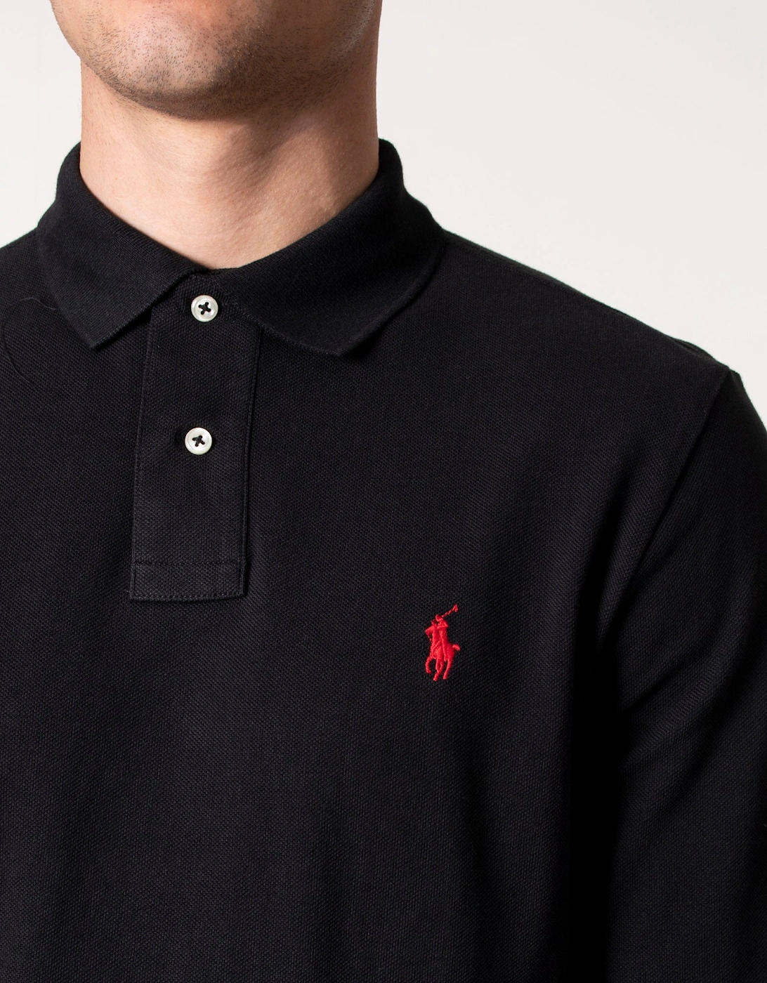 Custom Slim Fit Long Sleeve Polo Shirt