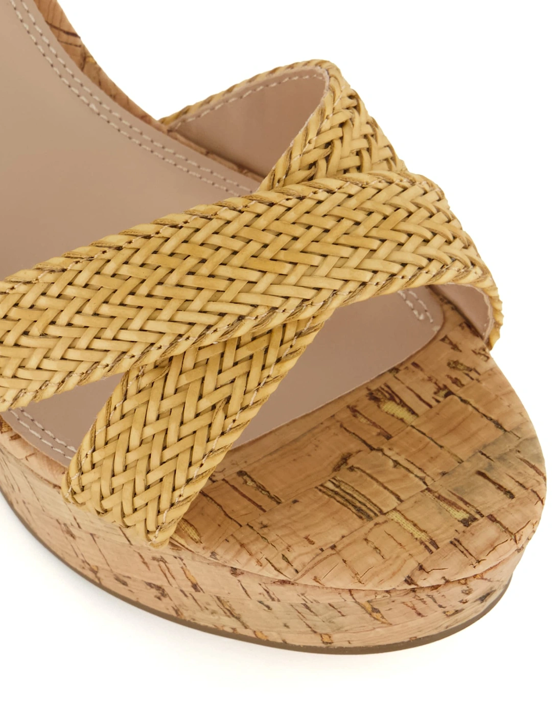 Ladies Jillys - Braid-Strap Cork-Platform Sandals