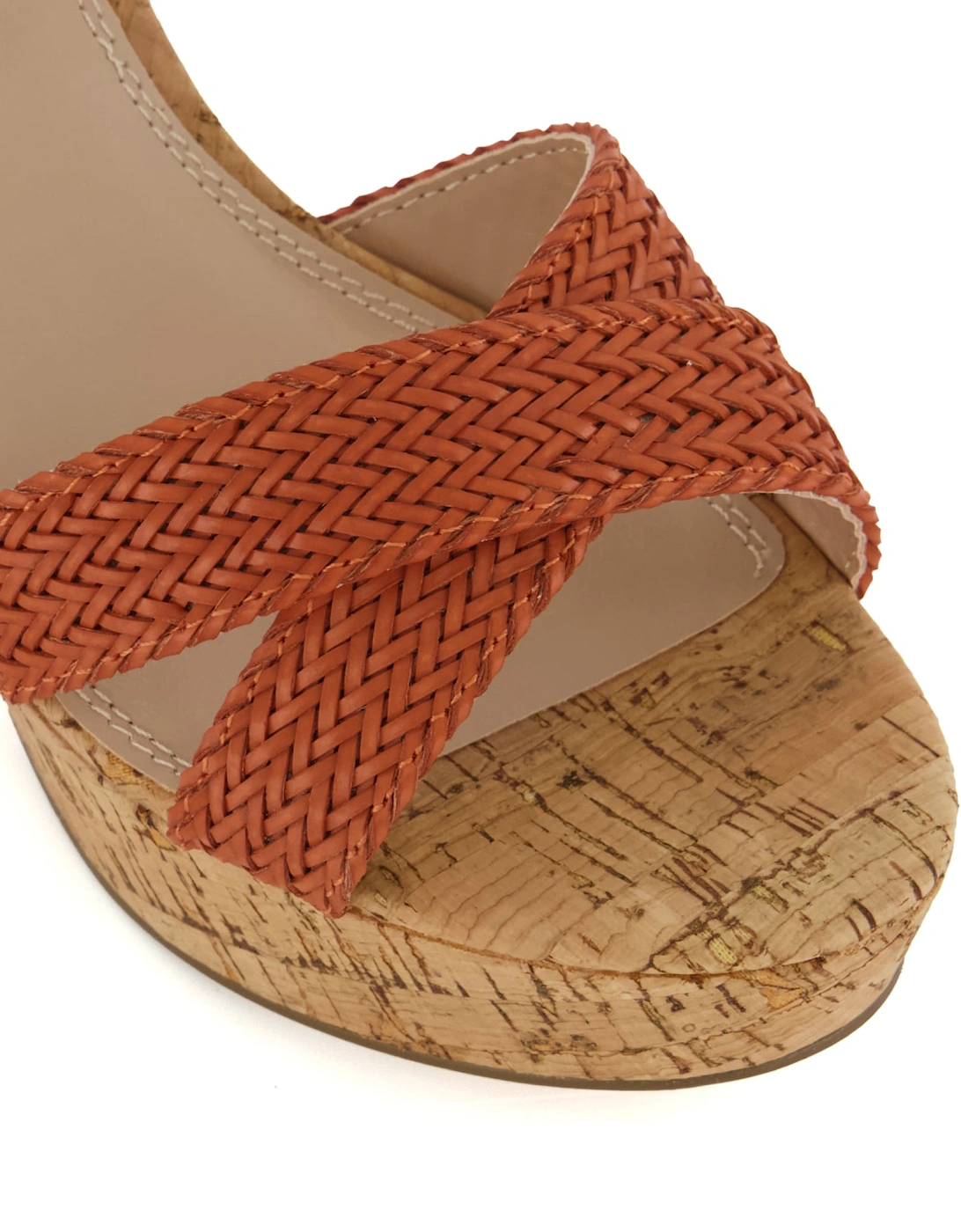 Ladies Jillys - Braid-Strap Cork-Platform Sandals