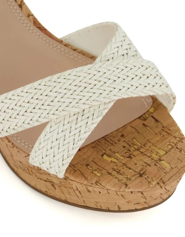 Ladies Jillys - Braid-Strap Cork-Platform Sandals