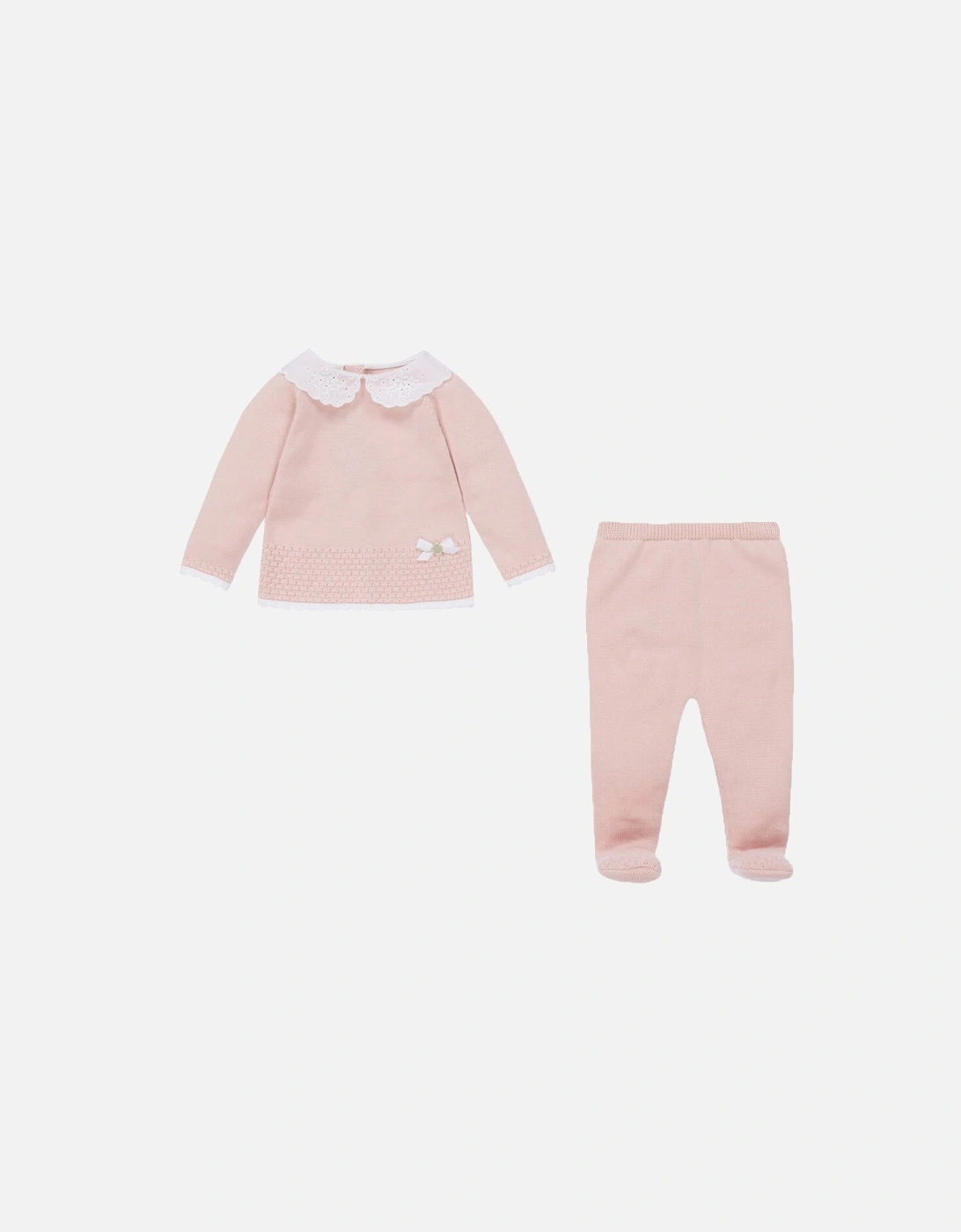 Paz Rodriguez Baby girl 2 Piece Knitted Babygrow Pink