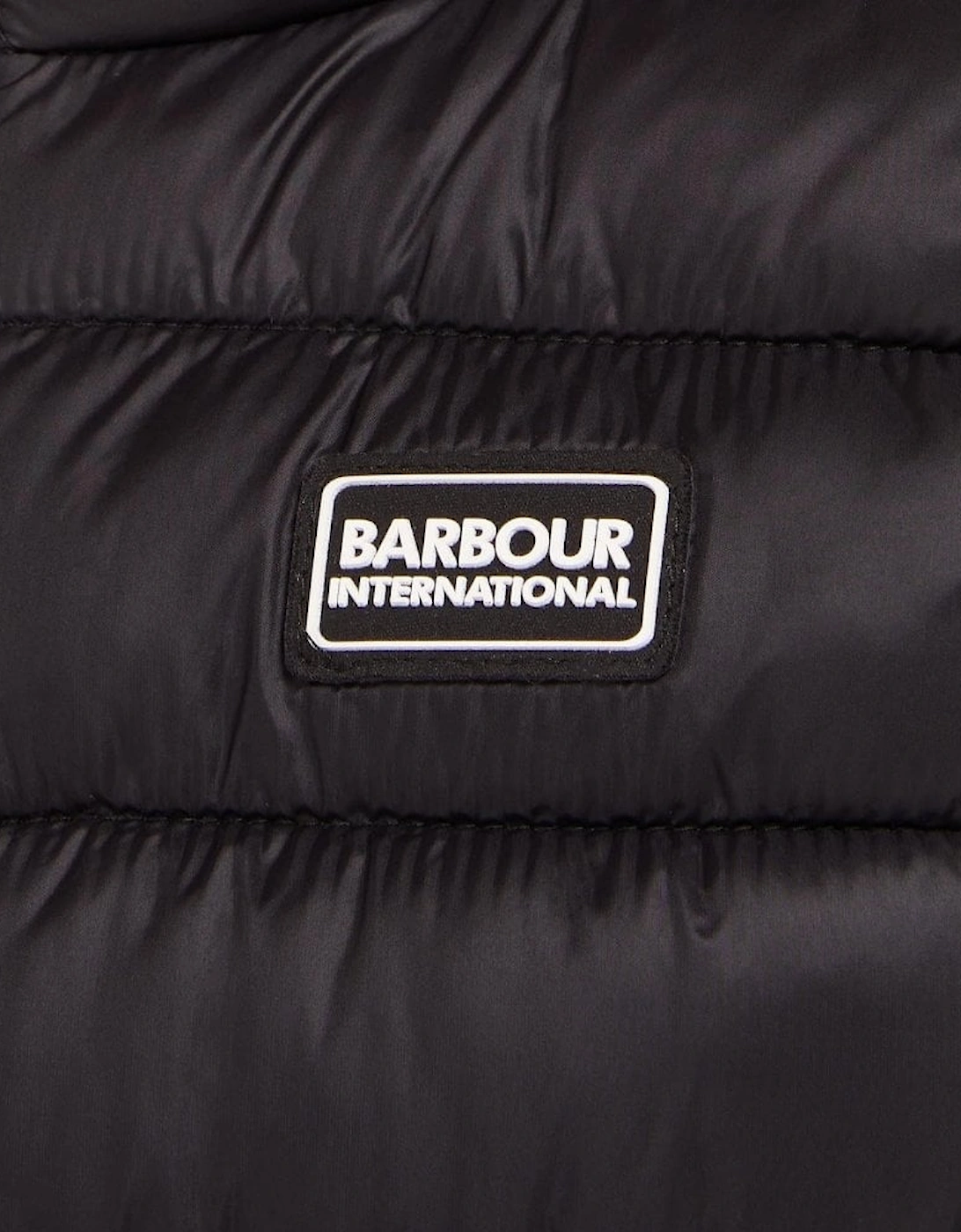 International Boy's Black Racer Hooded Gilet.