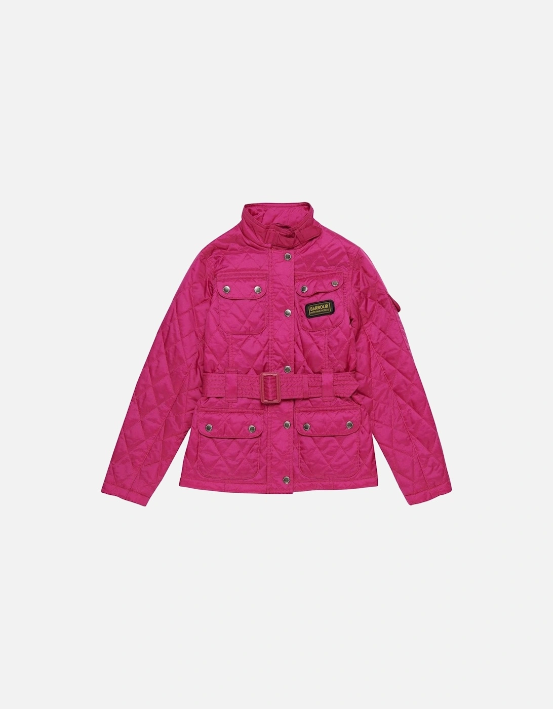 Internatinal girl's Cerise Flyweight Quilted Jacket, 4 of 3