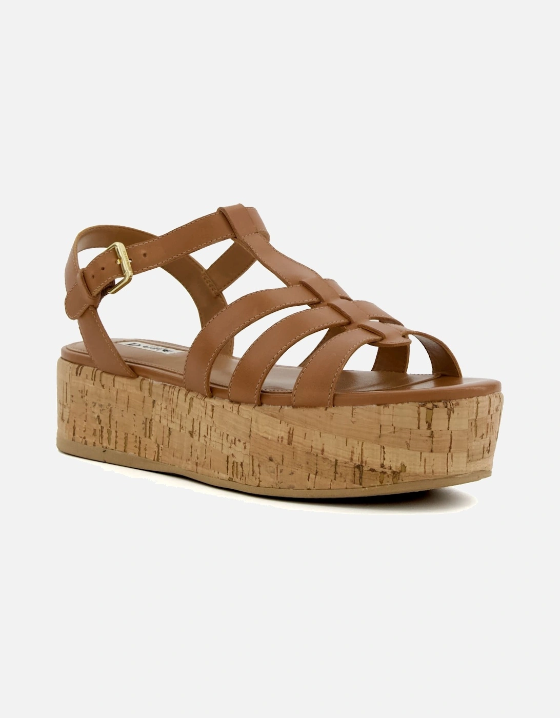 Ladies Lenson - Strappy Cork-Flatform Sandals, 7 of 6