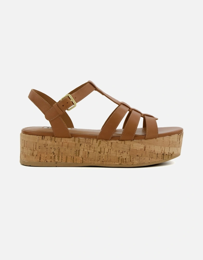 Ladies Lenson - Strappy Cork-Flatform Sandals