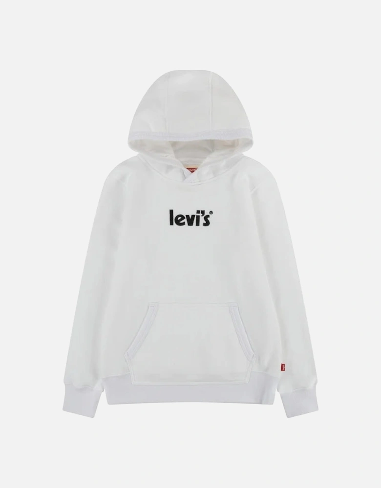 Levis embroidered logo hoodie white