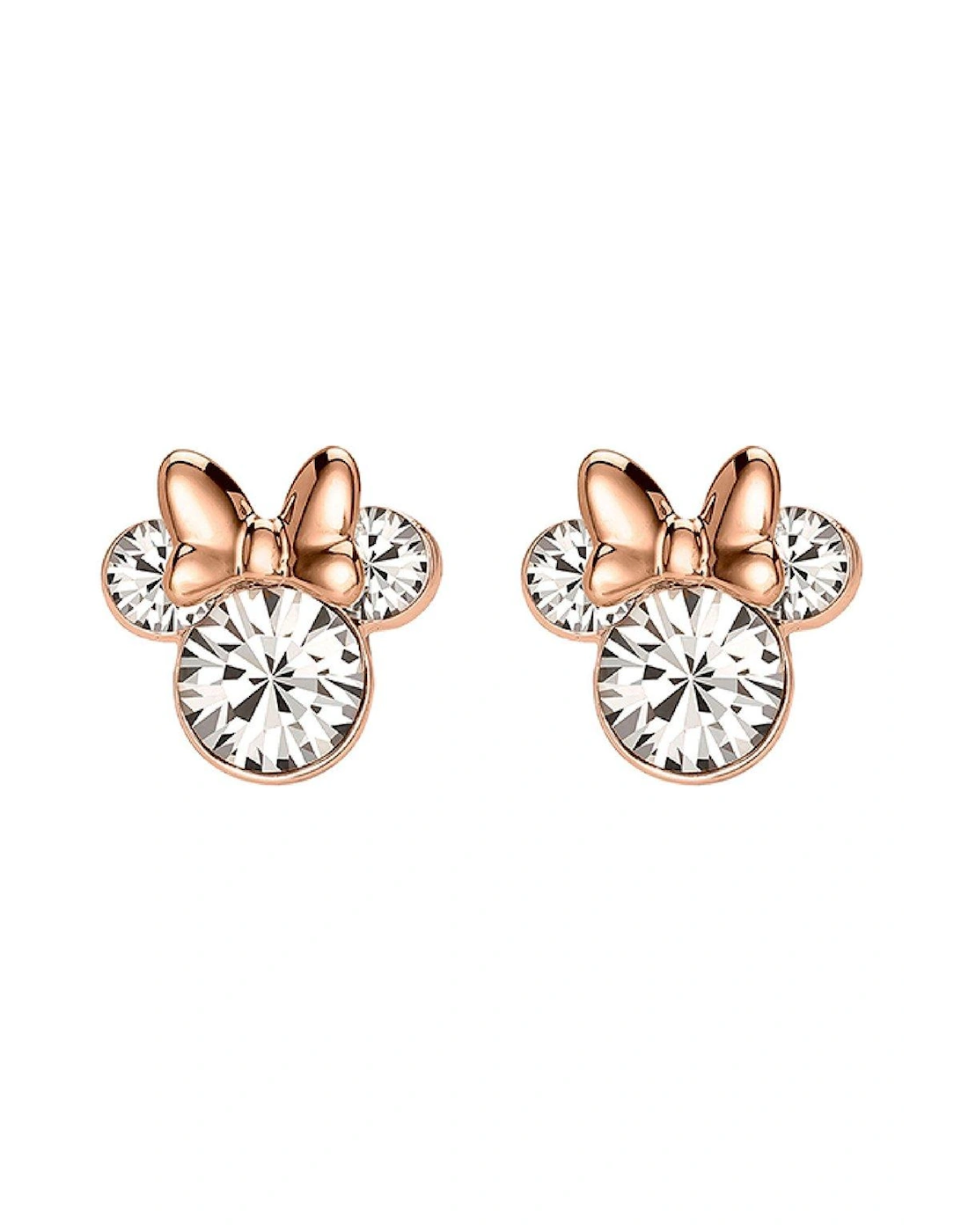 Minnie Mouse two tone sterling silver crystal earrings, 2 of 1