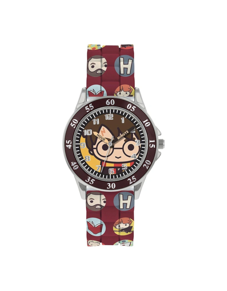 Warner Brothers Brown Printed Time Teacher Strap Watch