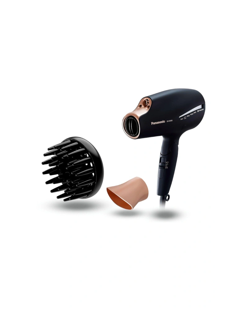 EH-NA9J Advanced Folding Hair Dryer with Diffuser, Nanoe & Double Mineral Technology - Reduces Damage and Split Ends
