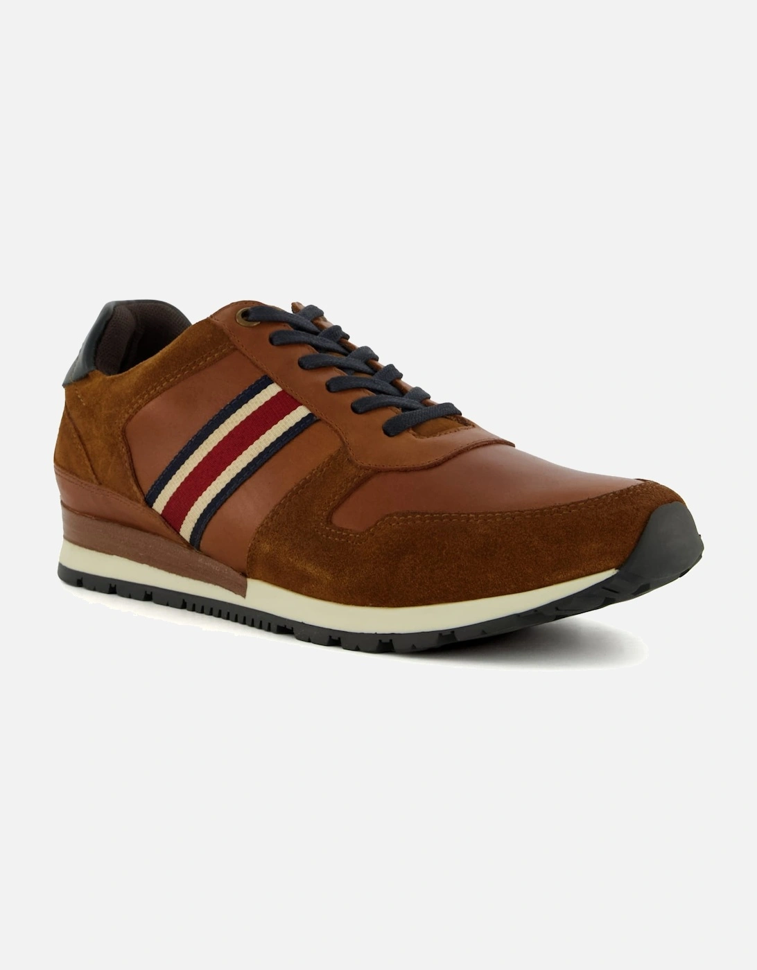 Mens Tronic - Stripe Detail Leather Trainers, 5 of 4