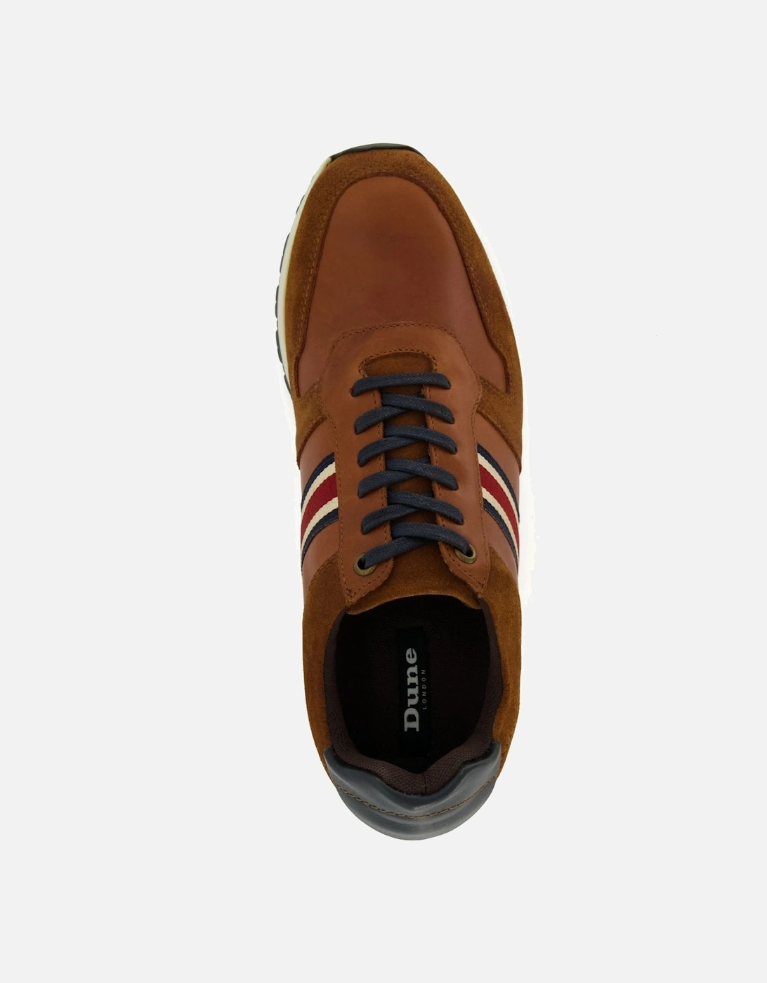Mens Tronic - Stripe Detail Leather Trainers