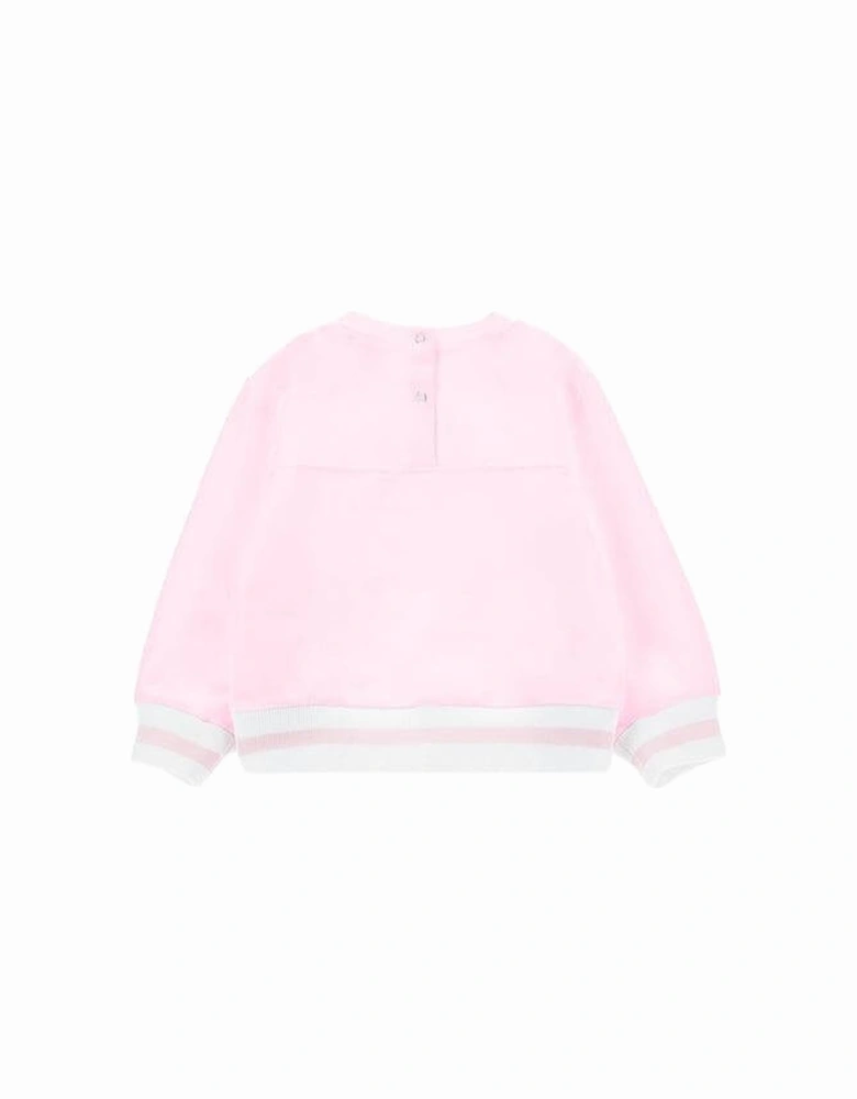 Baby Girls Pink Bear Sweater
