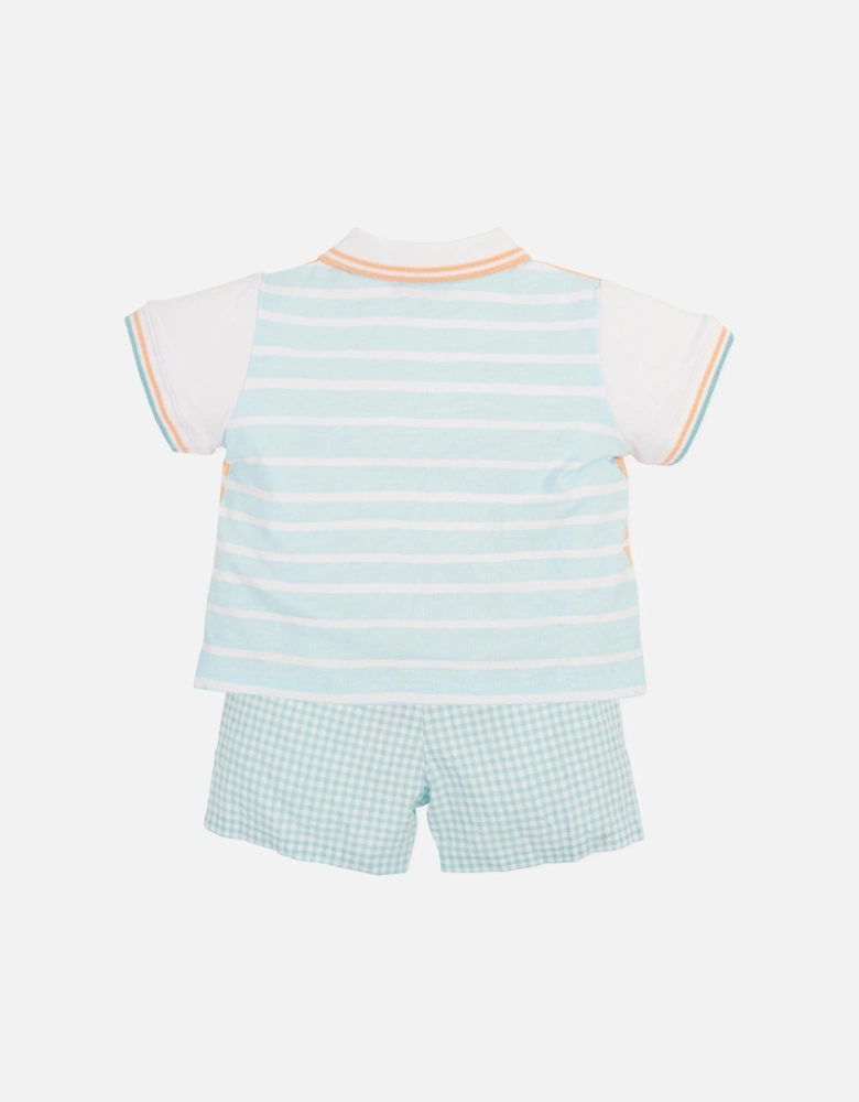 Aqua Polo Short Set