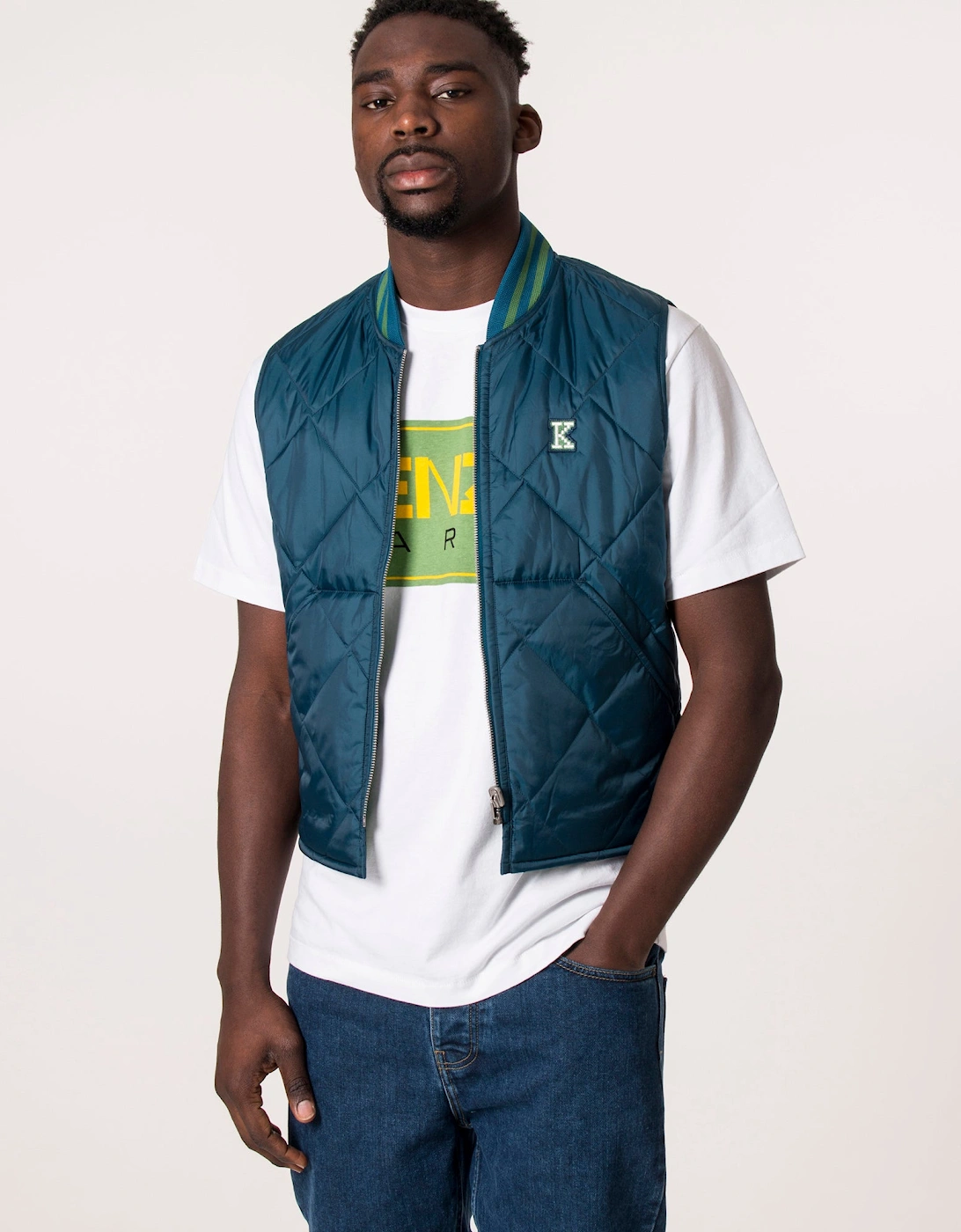 2 in 1 Pixel Logo Harrington Bomber Jacket