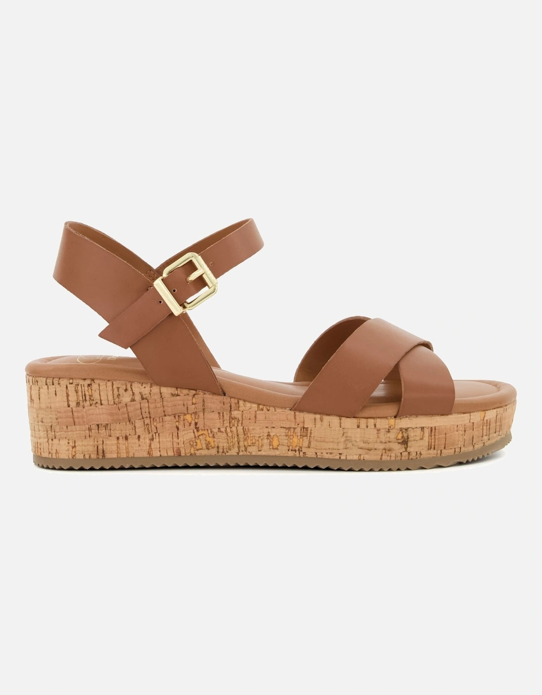 Ladies Lani - Crossover-Strap Cork-Wedge Sandals